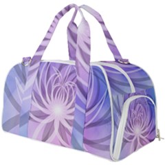 Watercolor Blue Purple Floral Pattern Burner Gym Duffel Bag by SpinnyChairDesigns