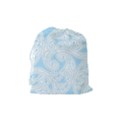 Light Blue and White Abstract Paisley Drawstring Pouch (Medium) View2