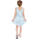 Light Blue and White Abstract Paisley Kids  Sleeveless Dress View2