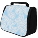 Light Blue and White Abstract Paisley Full Print Travel Pouch (Big) View1