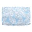 Light Blue and White Abstract Paisley Burner Gym Duffel Bag View3