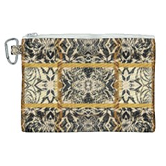 Antique Black And Gold Canvas Cosmetic Bag (xl) by SpinnyChairDesigns