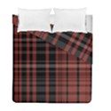 Black and Red Striped Plaid Duvet Cover Double Side (Full/ Double Size) View1