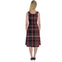 Black and Red Striped Plaid Midi Sleeveless Dress View2