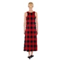 Grunge Red Black Buffalo Plaid Sleeveless Maxi Dress View2