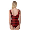 Grunge Red Black Buffalo Plaid Princess Tank Leotard  View2