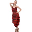 Grunge Red Black Buffalo Plaid Layered Bottom Dress View1