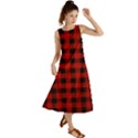 Grunge Red Black Buffalo Plaid Summer Maxi Dress View1