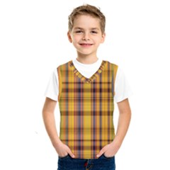 Madras Plaid Yellow Gold Kids  Sportswear by SpinnyChairDesigns