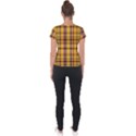 Madras Plaid Yellow Gold Short Sleeve Sports Top  View2