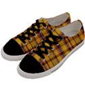 Madras Plaid Yellow Gold Men s Low Top Canvas Sneakers View2