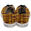 Madras Plaid Yellow Gold Men s Low Top Canvas Sneakers View4