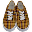 Madras Plaid Yellow Gold Kids  Classic Low Top Sneakers View1