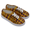 Madras Plaid Yellow Gold Kids  Classic Low Top Sneakers View3