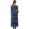 Blue Green Faded Plaid Button Up Boho Maxi Dress View2