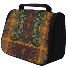 Vintage Red Gold Green Full Print Travel Pouch (big) by SpinnyChairDesigns