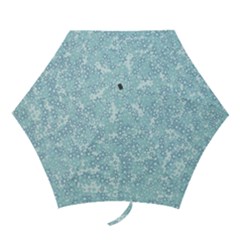 Light Blue Wildflowers Mini Folding Umbrellas by SpinnyChairDesigns