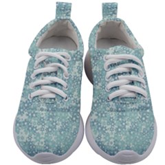 Light Blue Wildflowers Kids Athletic Shoes by SpinnyChairDesigns