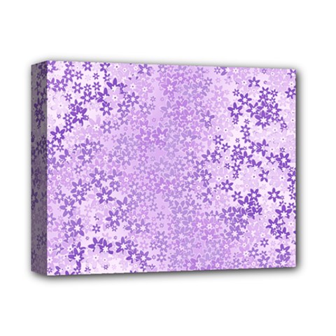 Purple Wildflowers Pattern Deluxe Canvas 14  X 11  (stretched) by SpinnyChairDesigns