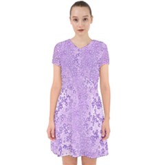 Purple Wildflowers Pattern Adorable In Chiffon Dress by SpinnyChairDesigns