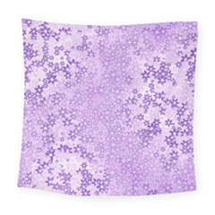 Purple Wildflowers Pattern Square Tapestry (large) by SpinnyChairDesigns