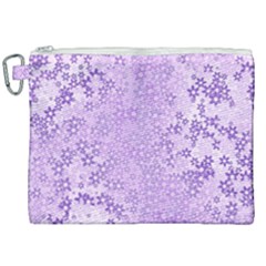 Purple Wildflowers Pattern Canvas Cosmetic Bag (xxl) by SpinnyChairDesigns