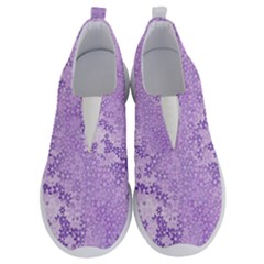 Purple Wildflowers Pattern No Lace Lightweight Shoes by SpinnyChairDesigns