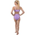 Purple Wildflowers Pattern Tied Up Two Piece Swimsuit View2