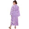 Purple Wildflowers Pattern Maxi Kimono View2