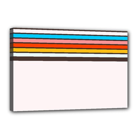 Vintage Stripes Canvas 18  X 12  (stretched) by tmsartbazaar