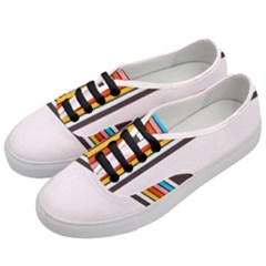 Vintage Stripes Women s Classic Low Top Sneakers by tmsartbazaar