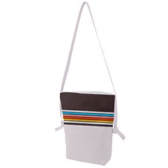 Vintage Stripes Folding Shoulder Bag by tmsartbazaar