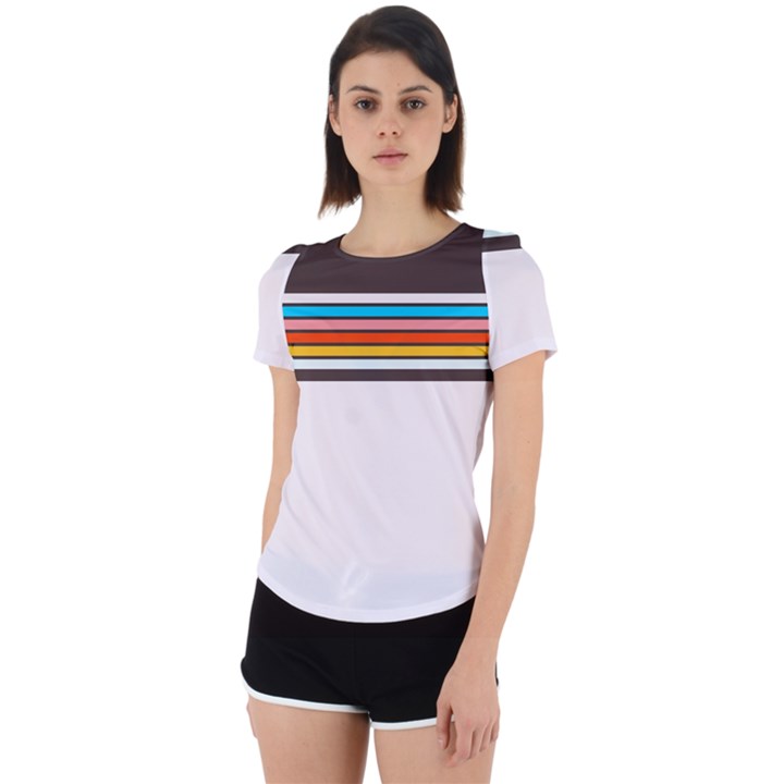 Vintage Stripes Back Cut Out Sport Tee