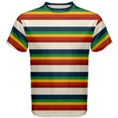 Rainbow Stripes Men s Cotton Tee by tmsartbazaar