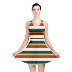 Rainbow Stripes Reversible Skater Dress by tmsartbazaar