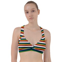 Rainbow Stripes Sweetheart Sports Bra by tmsartbazaar