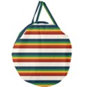 Rainbow Stripes Giant Round Zipper Tote View1