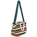 Rainbow Stripes Rope Handles Shoulder Strap Bag View2