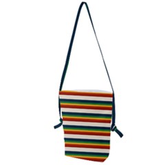 Rainbow Stripes Folding Shoulder Bag by tmsartbazaar