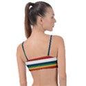 Rainbow Stripes Knot Up Bikini Top View2