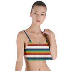 Rainbow Stripes Layered Top Bikini Top  by tmsartbazaar