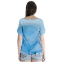 Aquamarine V-Neck Flutter Sleeve Top View2