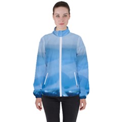 Aquamarine Women s High Neck Windbreaker by Janetaudreywilson