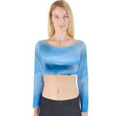 Aquamarine Long Sleeve Crop Top by Janetaudreywilson