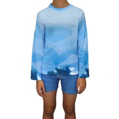 Aquamarine Kids  Long Sleeve Swimwear by Janetaudreywilson