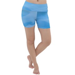 Aquamarine Lightweight Velour Yoga Shorts by Janetaudreywilson