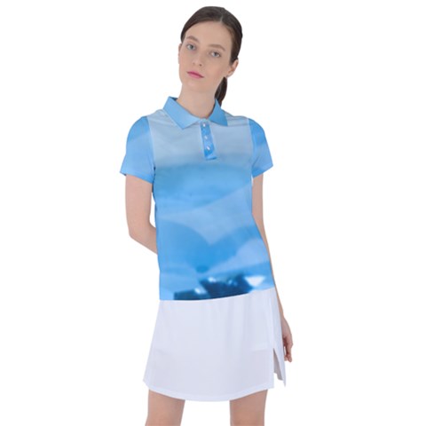 Aquamarine Women s Polo Tee by Janetaudreywilson