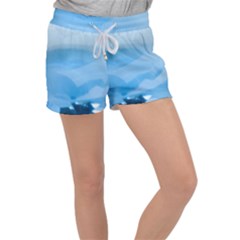 Aquamarine Velour Lounge Shorts by Janetaudreywilson