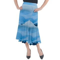 Aquamarine Midi Mermaid Skirt by Janetaudreywilson