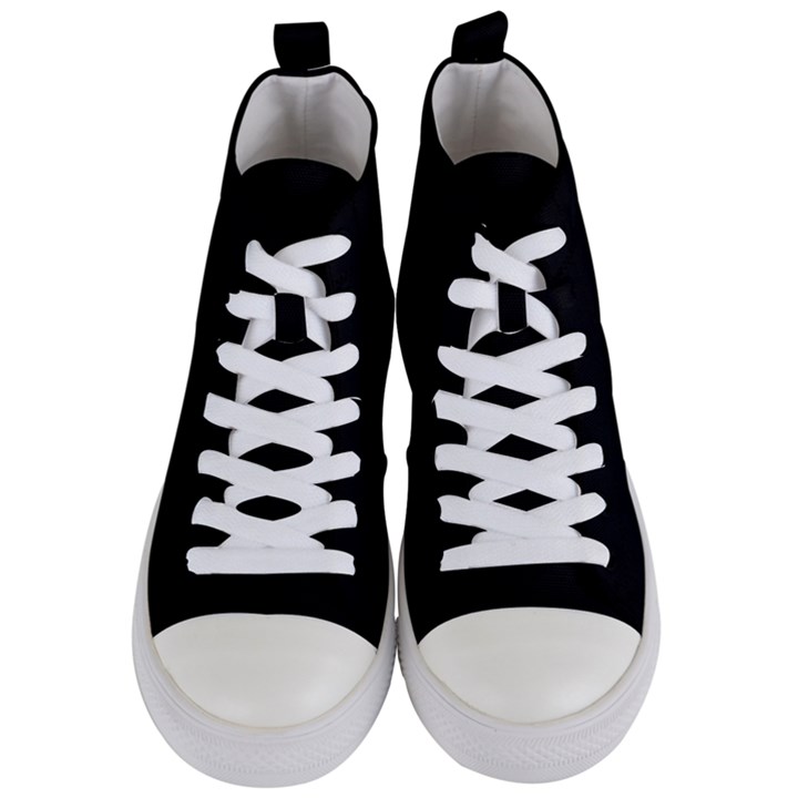 Rich Ebony Women s Mid-Top Canvas Sneakers